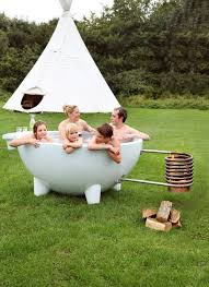 Dutchtub Mobile Wood Burning Outdoor Hot Tub Badewanne Im Freien Whirlpool Hinterhof Und Badewanne