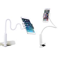 The stand is compatible with iphones, ipad, android tablets, and phones. Gooseneck 360 Flexible Lazy Bed Desk Stand Holder Mount Clip For Ipad Tablet Iphone Sumsung Phones Long Arm White Walmart Com Walmart Com
