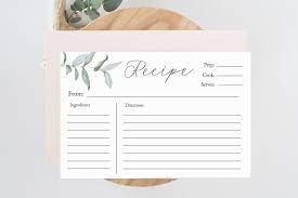Printable Recipe Cards 4x6 Bridal Shower Recipe Cards Recipe Etsy Printable Recipe Cards Bridal Shower Recipes Cards Recipe Cards Template