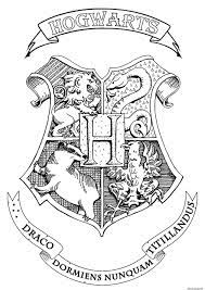 Coloriage Harry Potter Embleme De Poudlard Dessin Harry Potter à imprimer