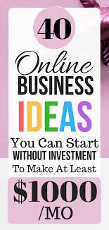 40 Best Online Business Ideas To Make 1000 Per Month As A Beginner Business Ideas For Beginners Online Business Best Online Business Ideas