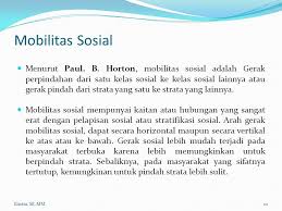Mobilitas intragenerasi, yaitu perpindahan status sosial pada individu atau sekelompok orang dalam satu generasi yang sama. 1 Dinamika Sosial Pengendalian Sosial Mobilitas Sosial Penyimpangan Sosial Perubahan Sosial Dosen Elistia Se Mm Ppt Download