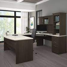 How big is a voncos home office desk? Latitude Run Arnaldo U Shaped Desk Computer Desk With Hutch Reviews Wayfair
