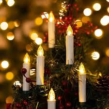 10pcs Battery Powered Remote Control Christmas Tree Led Taper Candle Lamp W 6 Key Controller Clip Xmas Wedding Party Decor Warm Party Diy Decorations Aliexpress