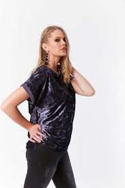 Bisiklet Yaka Kollari Katli Kadife Bluz Bluz Moda Fashion Ekatekstil Stil Elbiseler Bluz