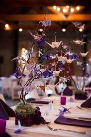 Paper Crane Reception Dinner Centerpieces Dinner Centerpieces Paper Crane Wedding Origami Wedding