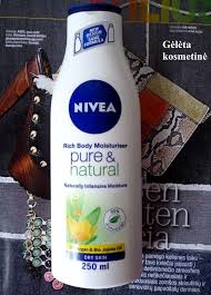 Nivea Pure Natural Rich Body Moisturiser Kuno Pienelis Sausai Odai Su Argano Ir Jojobos Aliejais Body Moisturizer Nivea Moisturiser