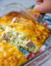 Serve it as a main course by itself or as a side with other dishes, and it's perfect for a party too. Ham And Potato Breakfast Casserole For Two
