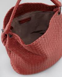 Bottega Veneta Veneta Woven Bucket Bag Dark Red Bottega Veneta Bag Bags Bucket Bag