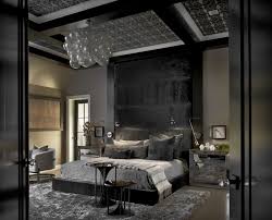 Simply add some colorful linens and some color on the walls and you'll have your dream bedroom! 20 Gorgeous Bedrooms With Glass Night Stands Home Design Lover Black Bedroom Design Luxurious Bedrooms Gorgeous Bedrooms