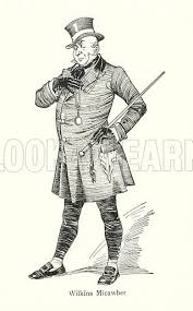 Dickens character: Wilkins Micawber stock image