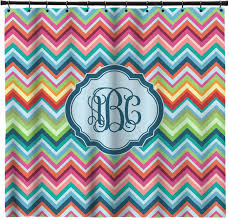 One shower curtain and 12 hooks?unique design: Retro Chevron Monogram Shower Curtain Personalized Youcustomizeit