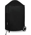 All-Weather Kettle Grill Cover, Fade & UV-Resistant with Straps, Black Weber