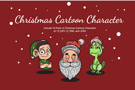 Download Christmas Cartoon Character 10 Pack Graphic By Archshape Creative Fabrica SVG Cut Files