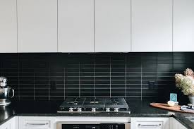 45 splashy kitchen backsplashes 45 photos. Matte Black Kitchen Backsplash Fireclay Tile