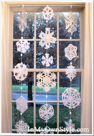 How To Make Paper Snowflakes Into A Window Curtain Christmas Diy Christmas Decor Diy Christmas Crafts