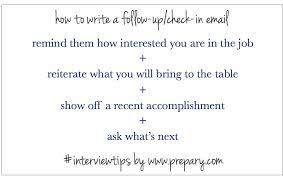 How to write a follow up email after an interview : The Prepary