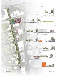 sections off of corridor urban design plan urban design graphics layout architecture urban design plan