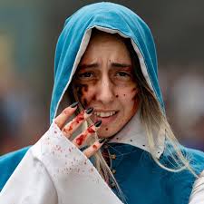 Another Thursday in the books. Are you ready for a bloody good weekend at  HHN? #halloween #halloweenhorrornights #performer #scareactor  #universalorlandoresort #orlando #universal #universalorlando #scary  #scarezone #spooky