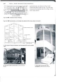 Autocad architecture working drawing detail of a building facade/elevation showing through a profile section with detailed material specification. Designing Drawing Elevations
