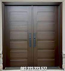Ukuran daun pintu 140 x 4 x 240cm. Pintu Dua Daun Minimalis Modern Model Terbaru Kayu Jati