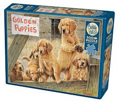 Maybe you would like to learn more about one of these? 500pc Golden Puppies Jigsaw Puzzle Cobble Hill Puzzle Company