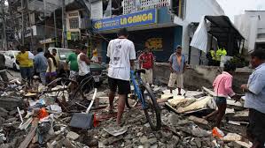 Resultado de imagen de terremoto de ecuador 2016