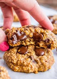 Skinny Oatmeal Chocolate Chip Cookies The Food Charlatan Oatmeal Chocolate Chip Cookies Chocolate Chip Oatmeal Cookies Healthy Cookies Recipes Chocolate Chip
