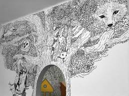 Wall Drawings Design Wall Drawing Mural Wall Art Forest Mural