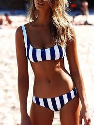 Black And White Striped Swimsuits Two Piece Black And White Solid And Striped Bathing Suit Beach Outfit Style Vacation Outfit Bikini See More A Striped Bikini Sets Swimsuits Striped Bikini