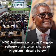Nigerians will soon be able to become part-owners of the Dangote Refinery.  The $20 billion refinery, built by Africa's richest man, is going public.  Full details in the comments.