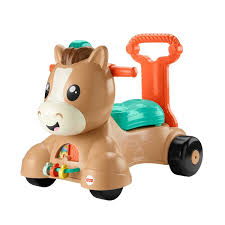En el modo de caminadora cuenta con una gran base cuando el bebé está listo, una fácil conversión permitirá a mamá poner la cola del león hacia abajo y convertirlo en un montable. Juguete Para Bebes Pony Camina Conmigo Fisher Price Sears