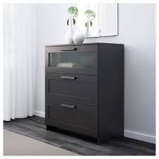 Brimnes Kommode 3 Skuffer Sort Frostet Glas Ikea Skuffer Kommode Ikea