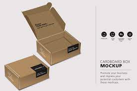 Download Cardboard Box Mockup Box Packaging Templates Packaging Labels Design Box Mockup