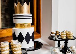 Little Prince Black And Gold Baby Shower Cake White Gold And Black Little Prince Baby Shower Prince Baby Shower Gold Baby Shower Cake Elegant Baby Shower