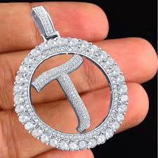 Jetzt das foto gold alphabet luftballons 10k anhänger herunterladen. 10k White Gold Finish Initial Letter Alphabet T Pendant Big Xl Diamonds Charm Aonebianco Pendant Letter Pendants Pendant Letter Pendant Necklace