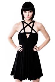 Magi Skater Dress B Xs Black Pentagram Dress Colorful Dresses Gothic Dress