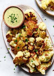 Oven Roasted Cauliflower With Tahini Sauce All The Healthy Things Recipe Oven Roasted Cauliflower Tahini Sauce Roasted Cauliflower