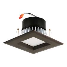 Canister lighting directs illumination downward as either a broad floodlight or as a precisely aimed spotlight. Elco El33230bz Bronze 3 Square Led Insert Reflector Recessed Lighting Trim Elc El33230bz