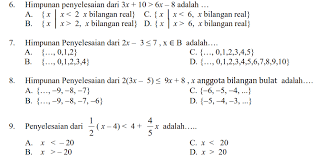 Jumlah keseluruhannya adalah 90 butir soal pilihan ganda. Latihan Persamaan Dan Pertidaksamaan Linear Satu Variabel Matematika