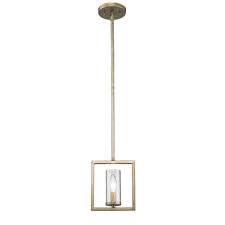 Golden Lighting Marco White Gold One Light Mini Pendant With Clear Glass Shade 6068 M1l Wg Bellacor
