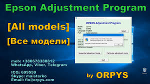 A printer's ink pad is at the end of its service life. Epson Adjustment Program All Models Orpys