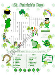 People celebrate the occasion with much honor. St Patrick S Day Crossword Esl Worksheet By Anna P