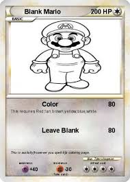 Print pokemon coloring pages for free and color our pokemon coloring! Pokemon Blank Mario