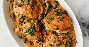 The base ingredients are (this will come as a surprise…) honey and mustard which are mixed in with chicken broth and slightly thickened with flour or cornstarch / cornflour. Chicken Thighs In Mushroom Mustard Sauce Spread The Mustard