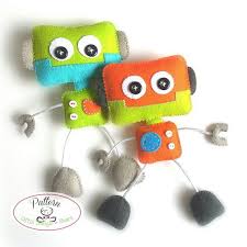 Smiley Robot Pdf Sewing Pattern Cute Robot Toy Diy Handmade Etsy In 2020 Felt Toys Patterns Handmade Plush Felt Toys