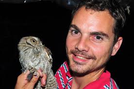 Ben with tropical screech owl