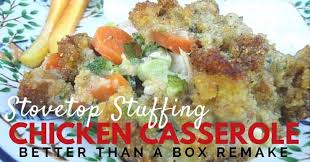 Meanwhile, blend soup with water and dill in. Creamy Stovetop Stuffing Chicken Casserole Recipe With No Stovetop From Better Than A Box