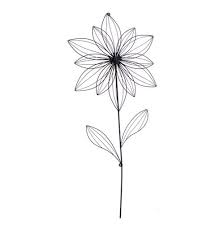 Wanddeko Wanddekoration Blume Metall Schwarz Wandbild 70cm silber gold metall formano.