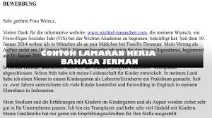 With all this happening one cannot afford to live without speaking english. Contoh Lamaran Kerja Daftar Riwayat Hidup Dan Motivation Letter Dalam Bahasa Jerman Dan Inggris German Culture Blog